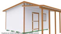 10 x 20 Wooden Garden Storage Shed Plans With Gable Roof Materials ...