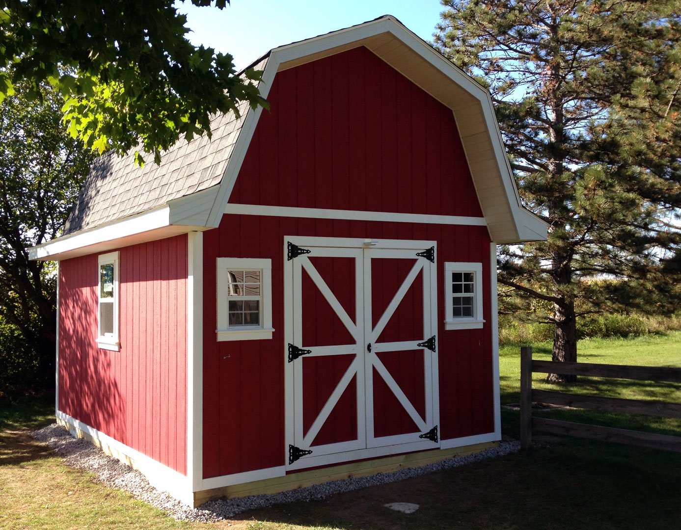 free gambrel roof storage shed plans