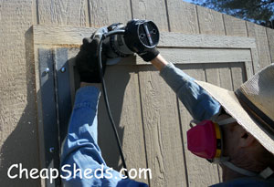 route top of shed door