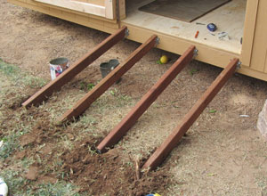 shed ramp is essential when you need to get heavy garden machinery 