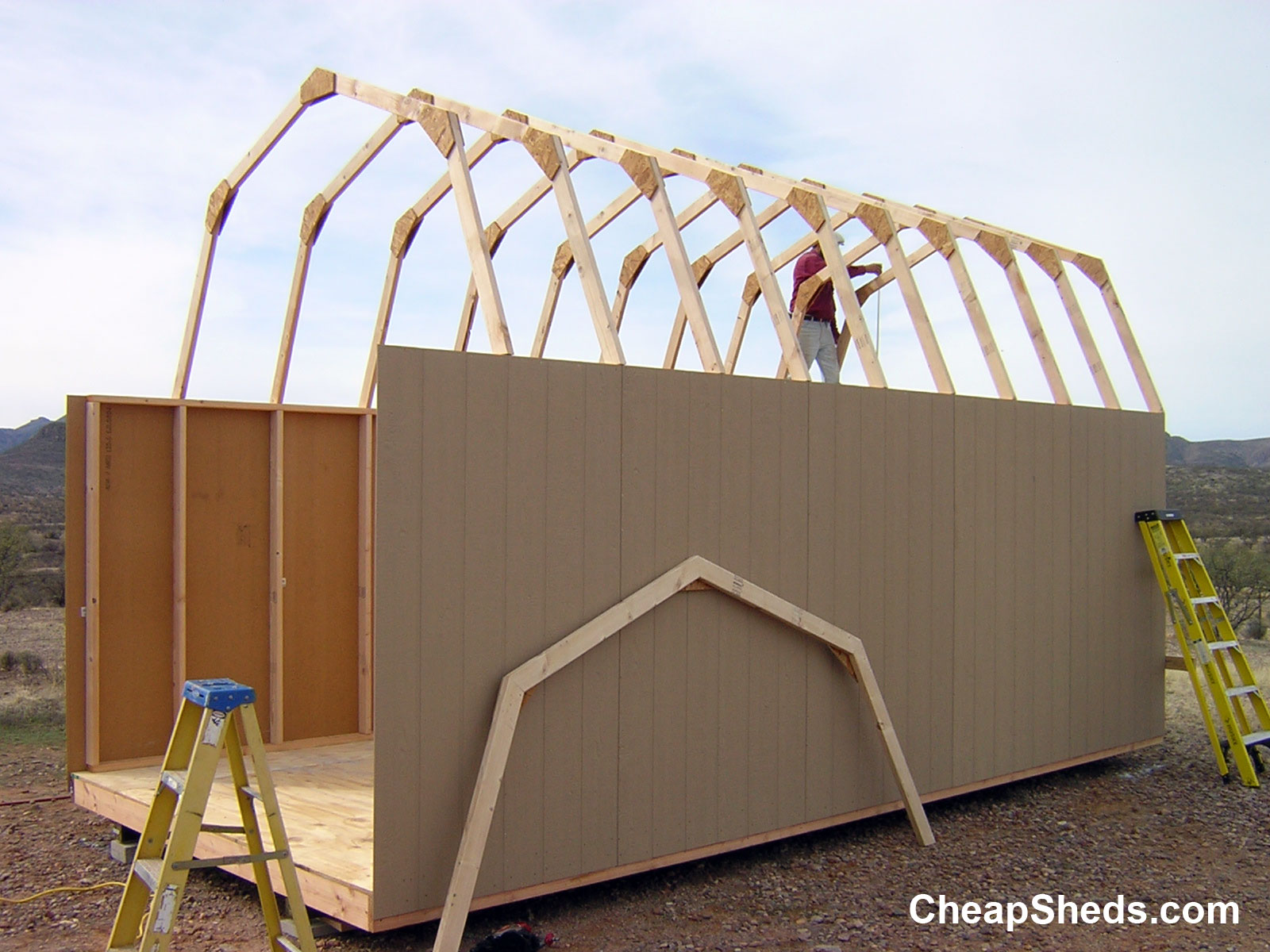 Tall Gambrel Barn Style Sheds