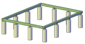 complete concrete pier post