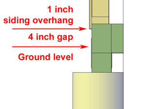 concrete pier post cutaway