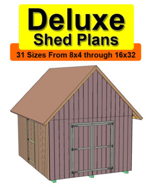Buy 12x18 Deluxe Gable Roof Shed Plans, FREE Materials 