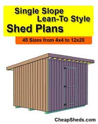 Single Slope Shed Plans
