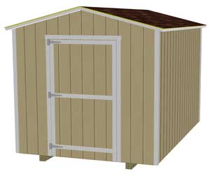 This 8x12 is shown with 3 1/2 inches of overhang on all 4 sides.