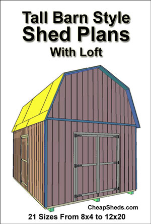 tall barn shed plans