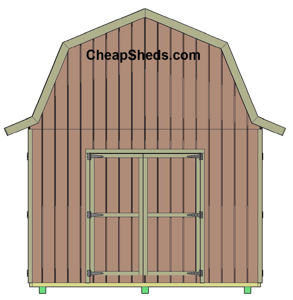 Tall Gambrel Barn Style Sheds