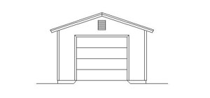 14x24 One car garage with overhead door