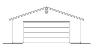 24x24 Two car garage with door on gable end