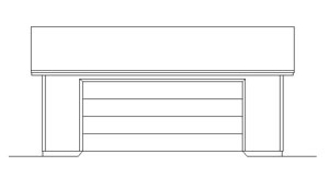 24x24 Two car garage with door on side