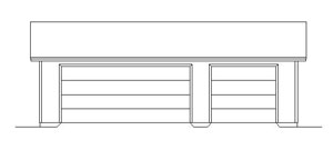 24x32 Three car garage with doors on side
