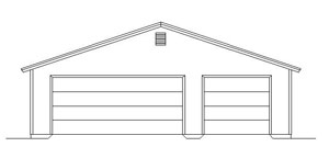 32x24 Three car garage with doors on gable end