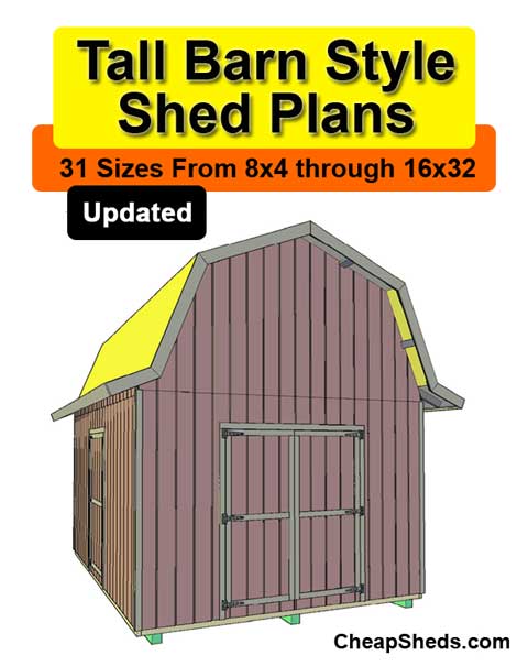 Gambrel Barn Shed Plans