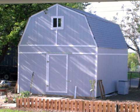 Two story gambrel barn shed