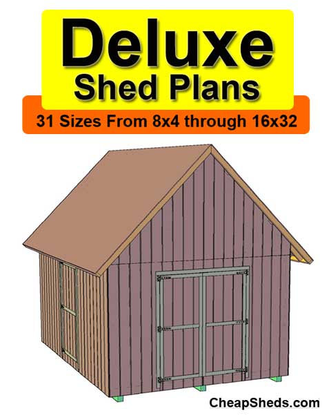 Buy deluxe gable shed plans