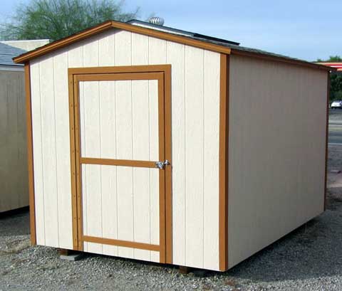 Gable shed with door on end